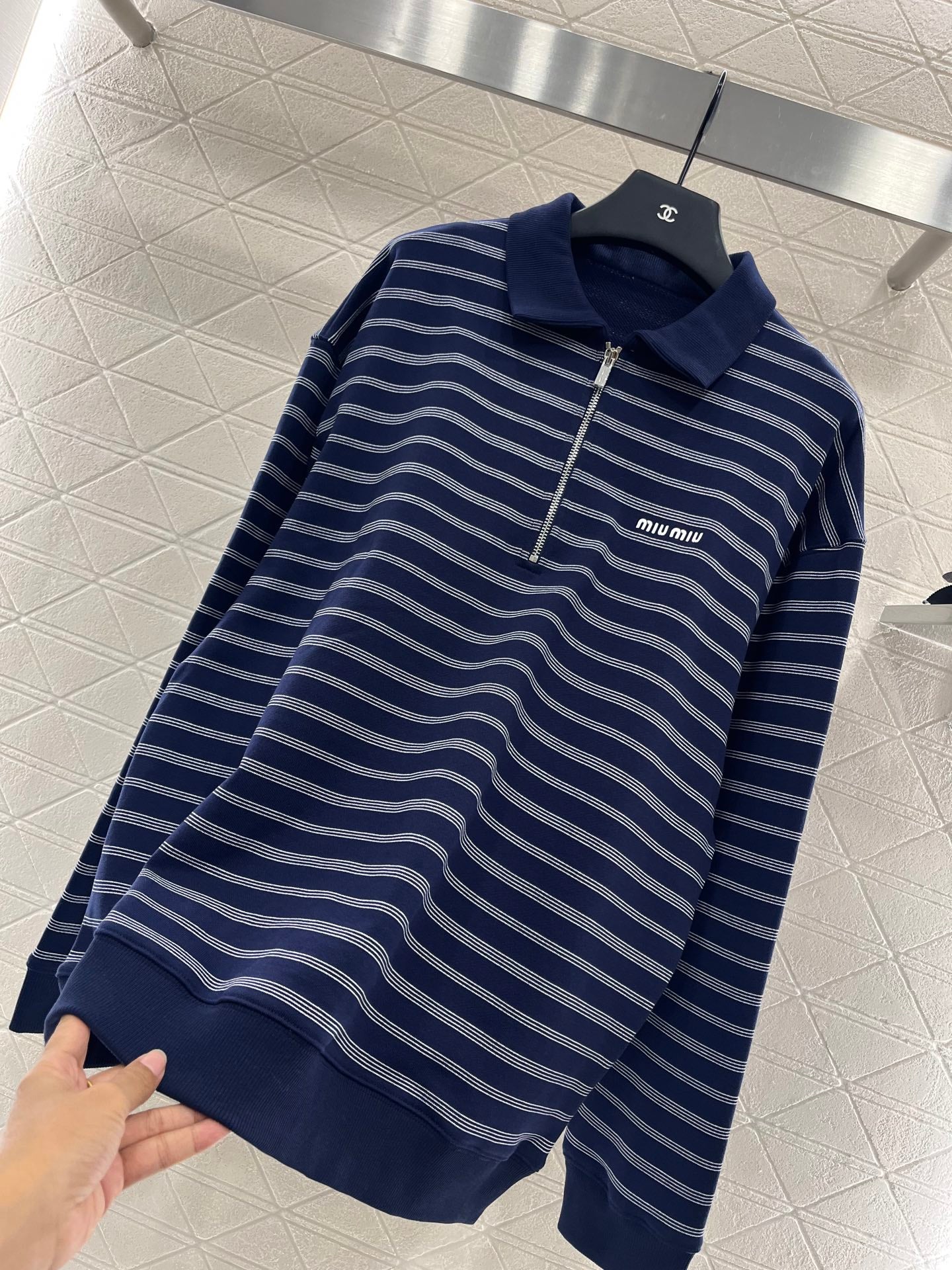 2025 Early Autumn New Arrivals Striped Polo Long Sleeve Top
