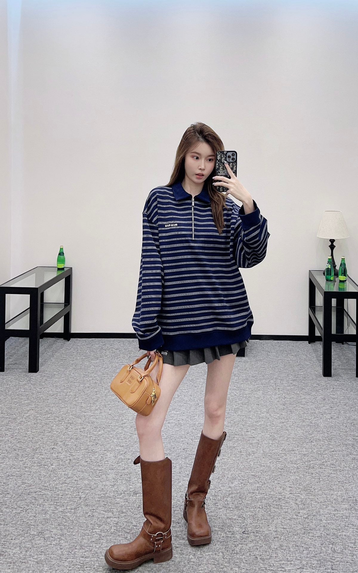 2025 Early Autumn New Arrivals Striped Polo Long Sleeve Top
