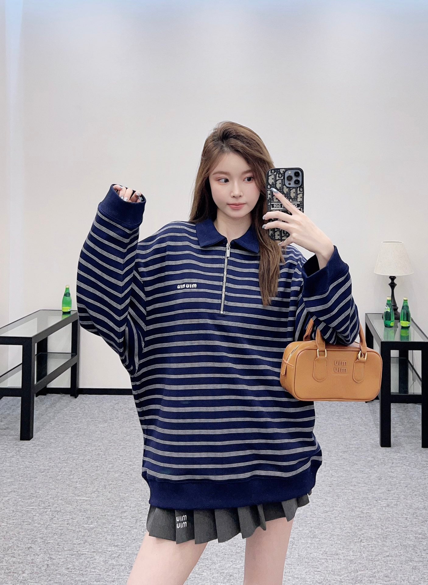 2025 Early Autumn New Arrivals Striped Polo Long Sleeve Top