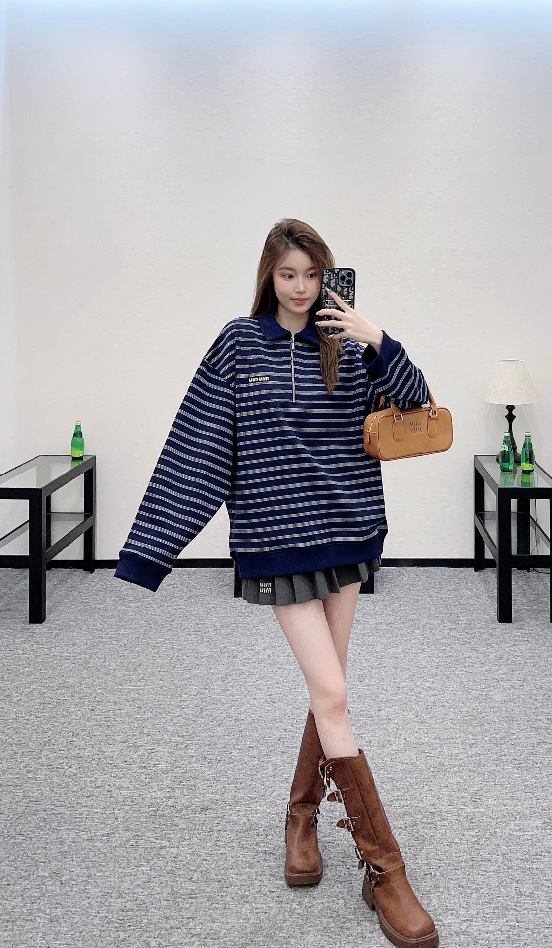 2025 Early Autumn New Arrivals Striped Polo Long Sleeve Top