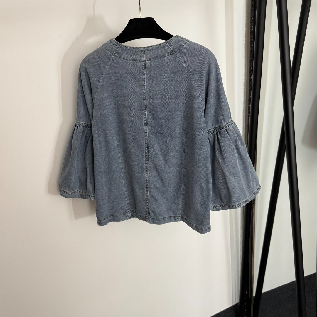 25 Early Autumn New Denim Top Skirt Set