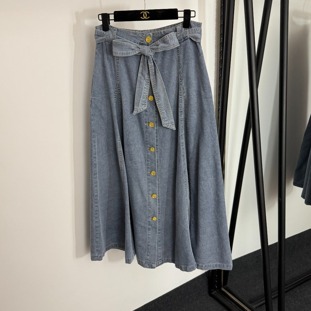 25 Early Autumn New Denim Top Skirt Set