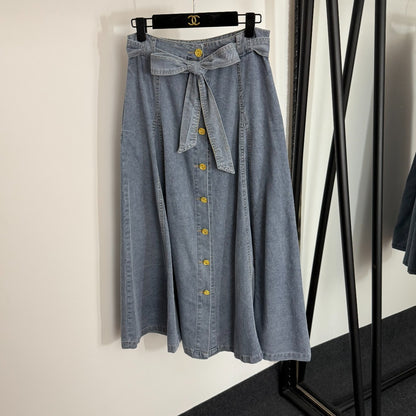 25 Early Autumn New Denim Top Skirt Set