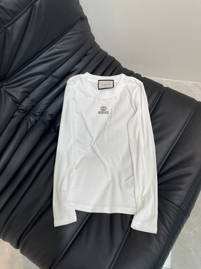 25 autumn and winter new style heavy-duty hot diamond letter high elastic long-sleeved bottoming shirt