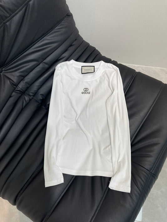 25 autumn and winter new style heavy-duty hot diamond letter high elastic long-sleeved bottoming shirt