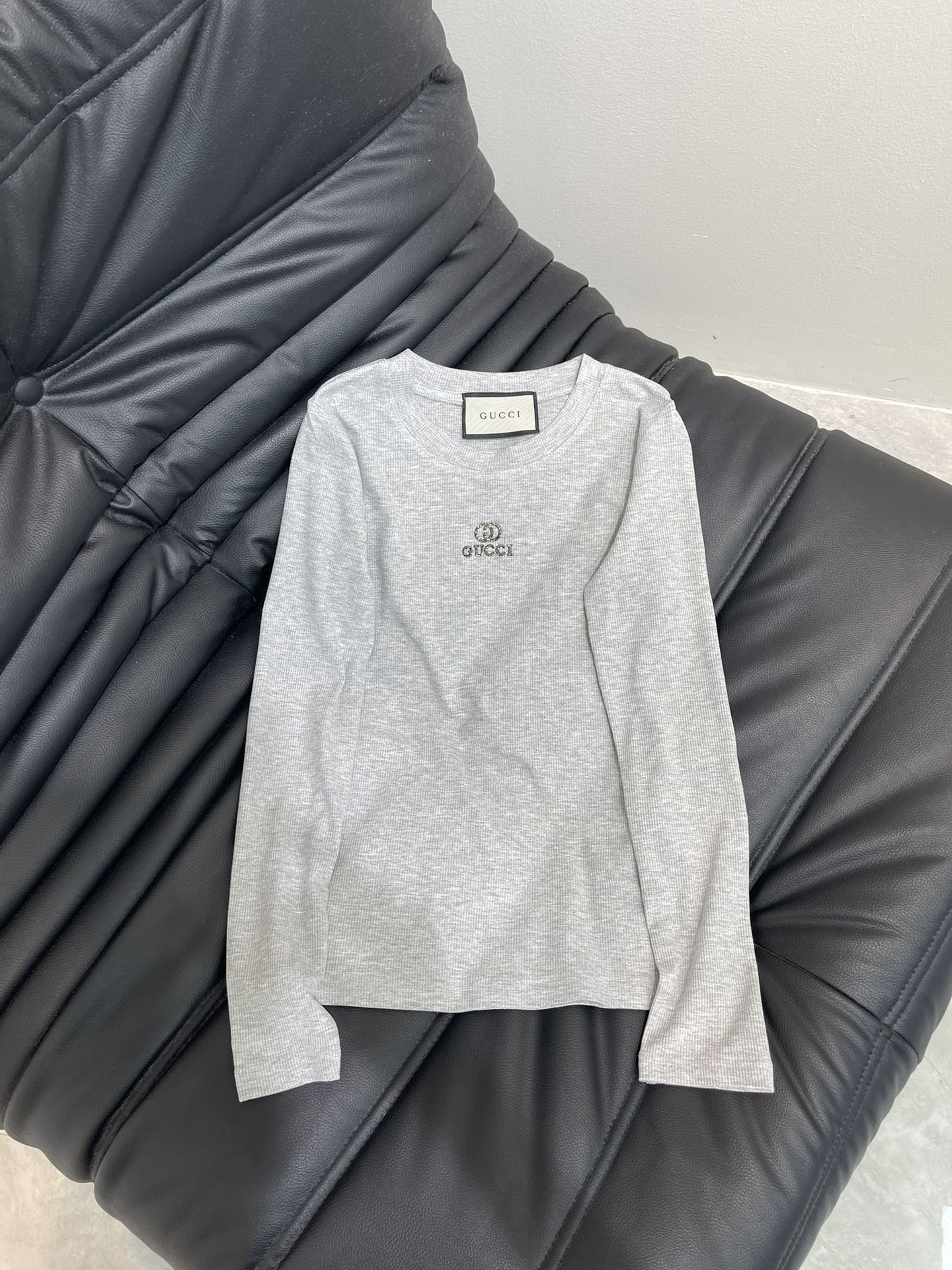25 autumn and winter new style heavy-duty hot diamond letter high elastic long-sleeved bottoming shirt