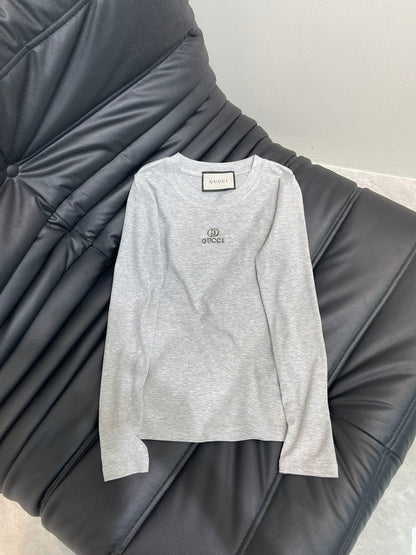 25 autumn and winter new style heavy-duty hot diamond letter high elastic long-sleeved bottoming shirt