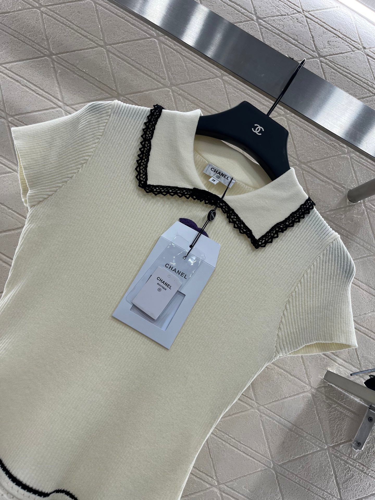 2025 Early Autumn New Arrivals Hollow Lace Knitted Short Sleeves
