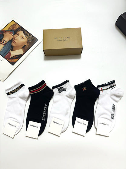 25 Summer new classic letter logo pure cotton socks