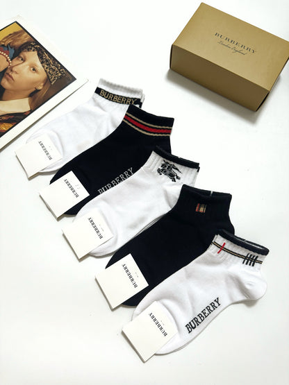 25 Summer new classic letter logo pure cotton socks
