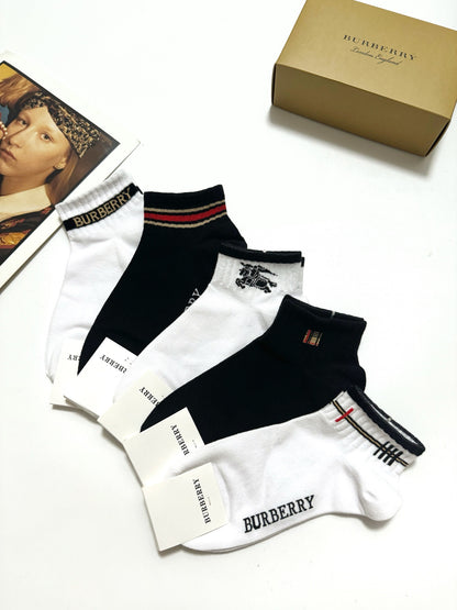 25 Summer new classic letter logo pure cotton socks