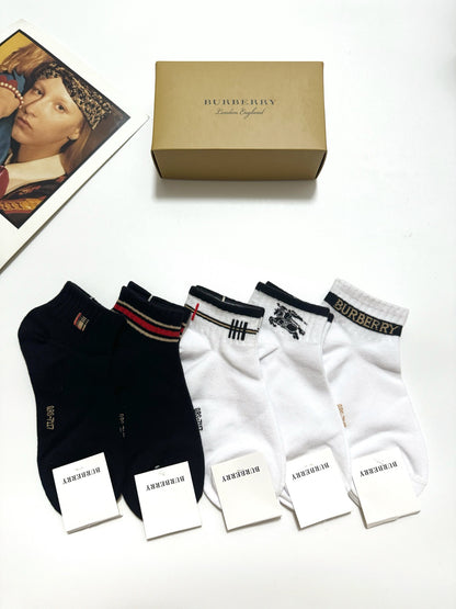 25 Summer new classic letter logo pure cotton socks