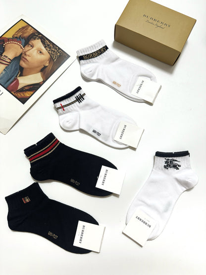 25 Summer new classic letter logo pure cotton socks