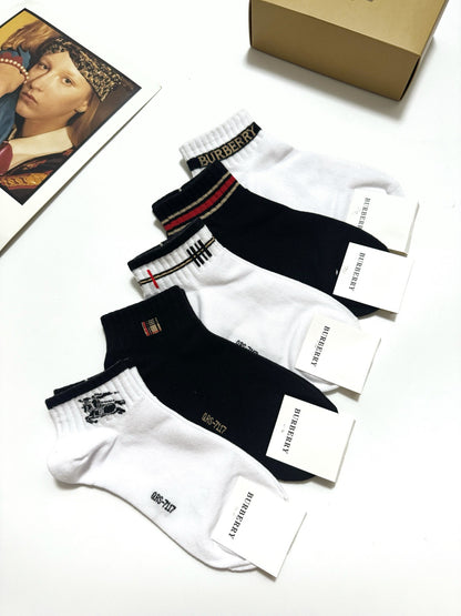 25 Summer new classic letter logo pure cotton socks