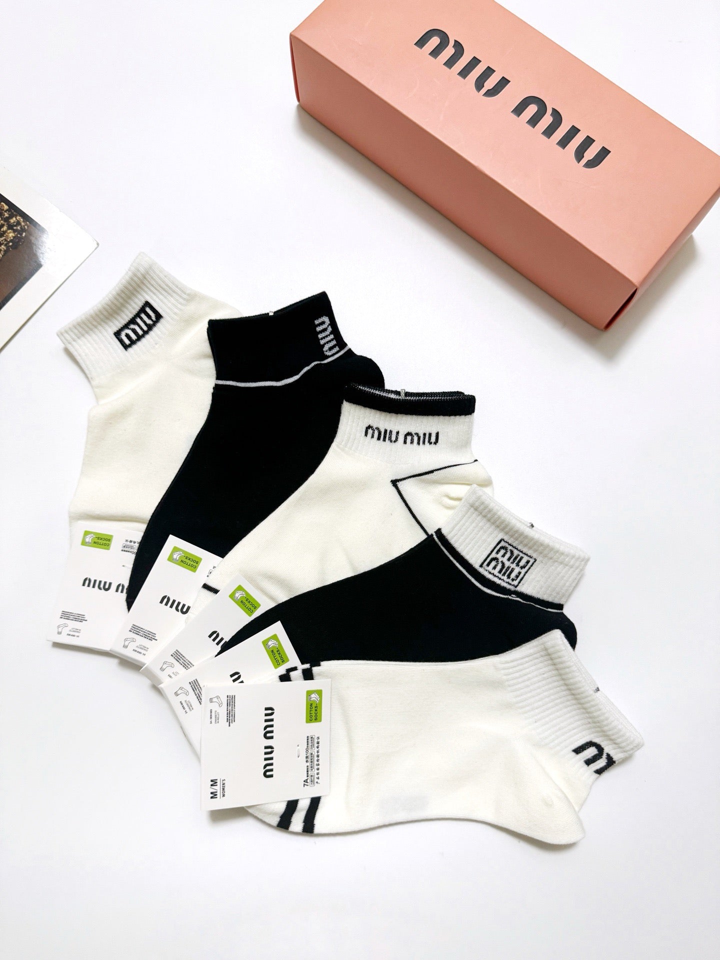 25 Summer new classic letter logo pure cotton socks