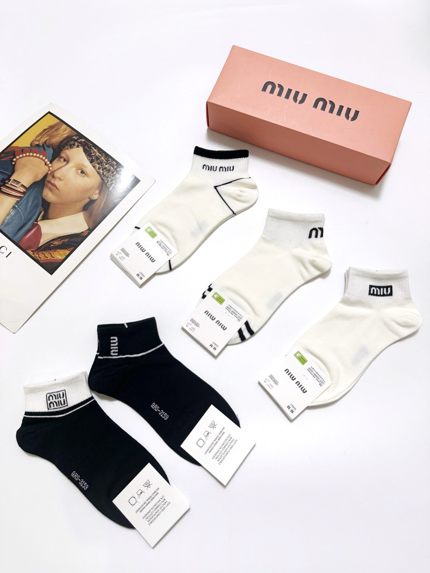 25 Summer new classic letter logo pure cotton socks