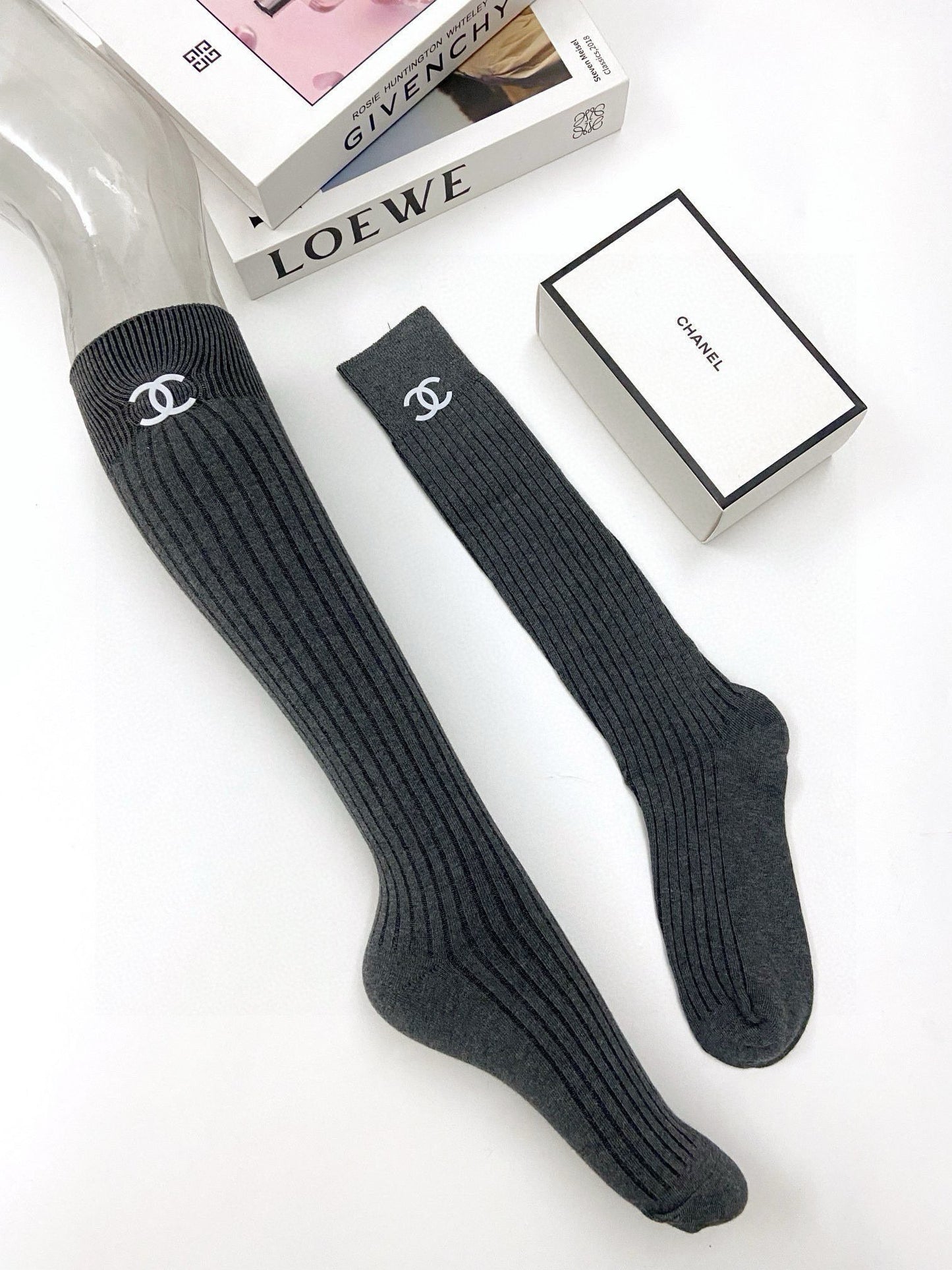 25 Summer new classic letter logo pure cotton socks