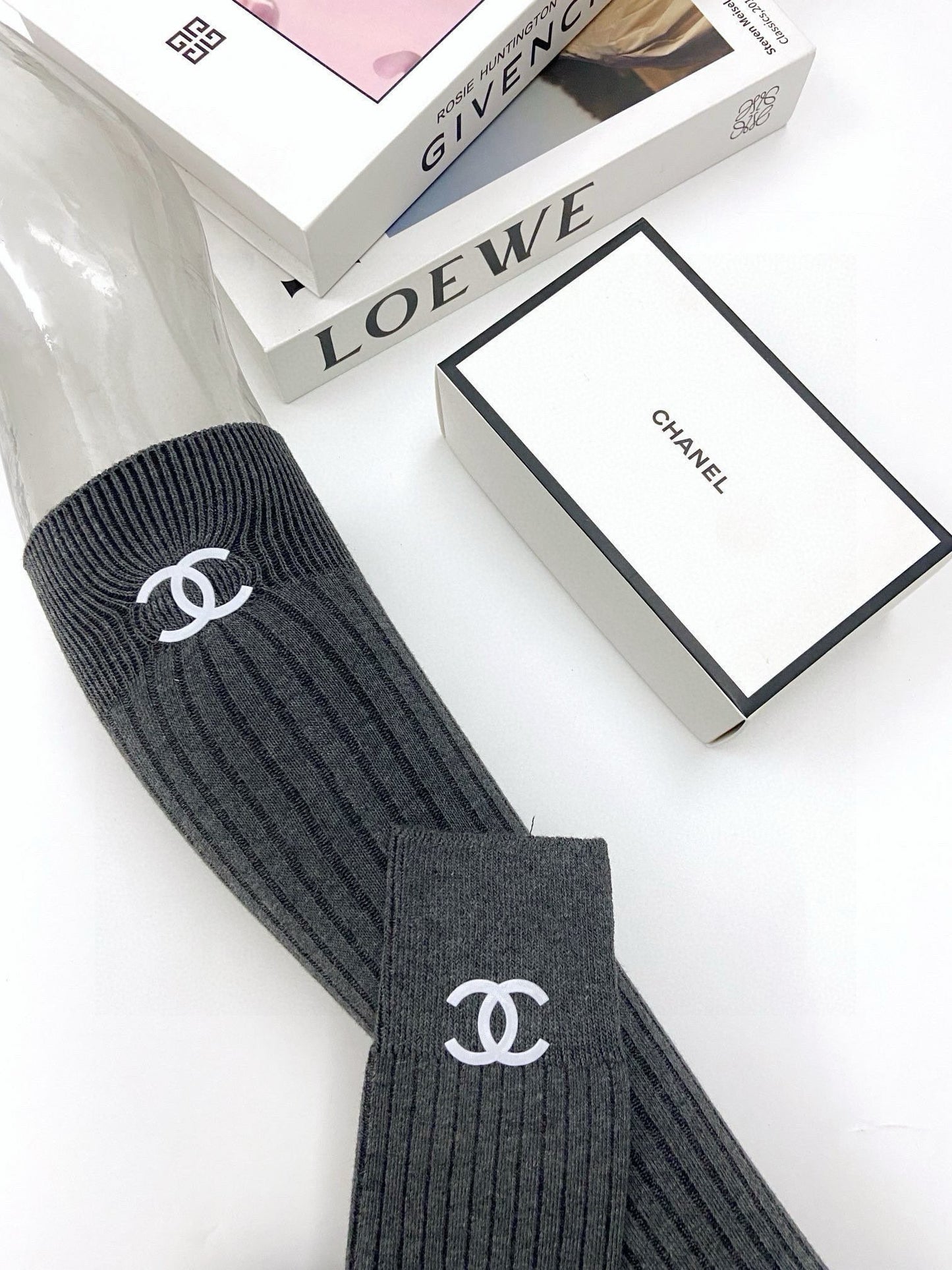 25 Summer new classic letter logo pure cotton socks