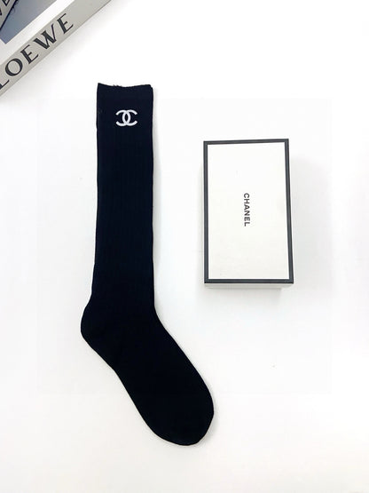 25 Summer new classic letter logo pure cotton socks