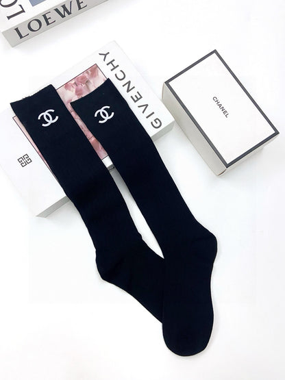 25 Summer new classic letter logo pure cotton socks