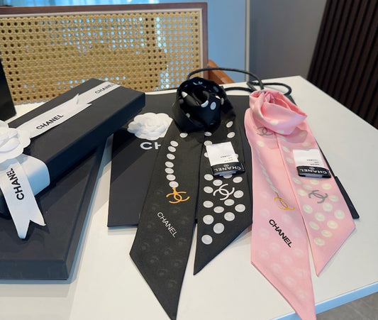 25 New Summer Hairband/Ribbon Dark pattern small pearls Scarf