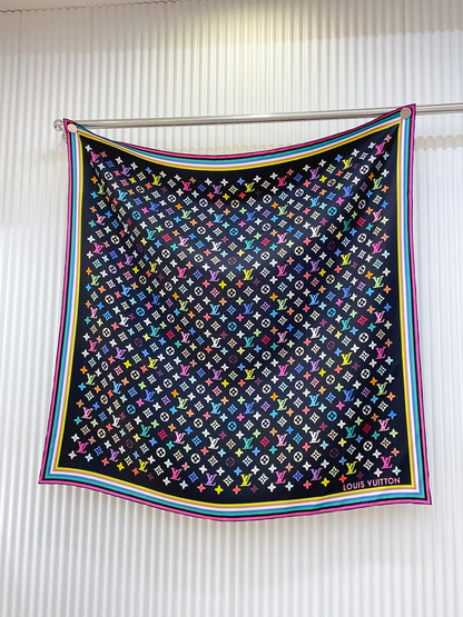 25 Sommer neuer quadratischer Schal aus Twill-Seide