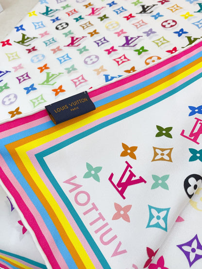 25 Sommer neuer quadratischer Schal aus Twill-Seide