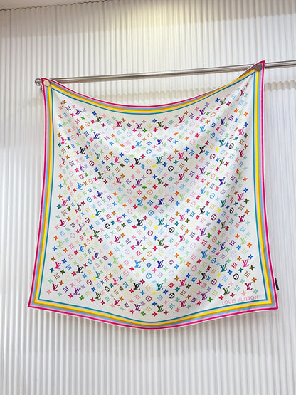 25 Sommer neuer quadratischer Schal aus Twill-Seide