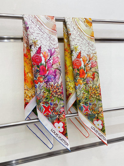 25 Summer New Twill Silk Square Scarf