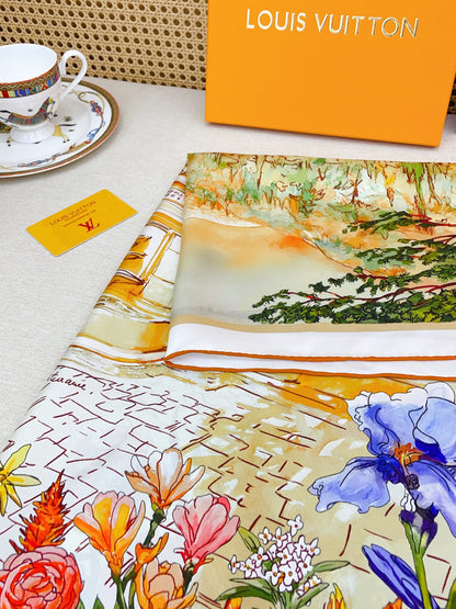 25 Summer New Twill Silk Square Scarf