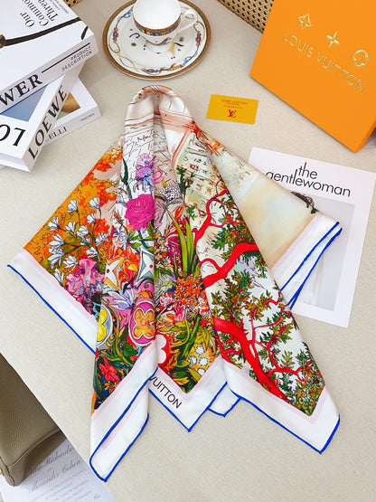25 Summer New Twill Silk Square Scarf