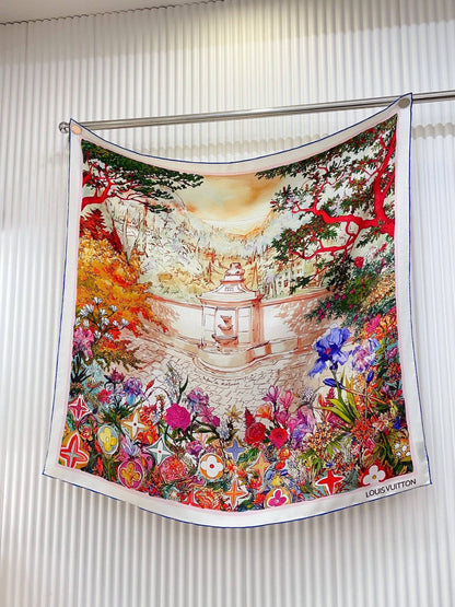 25 Summer New Twill Silk Square Scarf