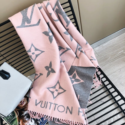 25 Summer new double-sided jacquard long beard scarf