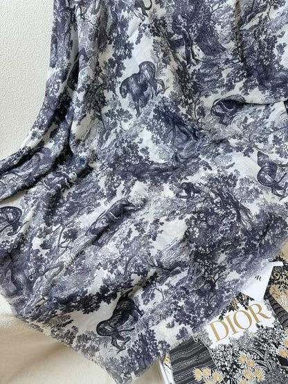 25 autumn and winter new animal jungle silk cashmere scarf long shawl