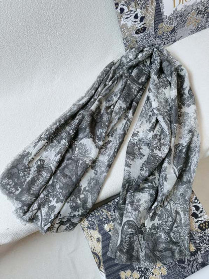 25 autumn and winter new animal jungle silk cashmere scarf long shawl