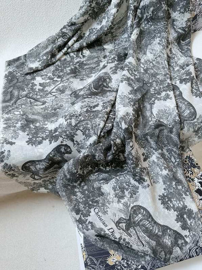 25 autumn and winter new animal jungle silk cashmere scarf long shawl