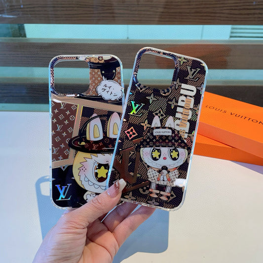 Labubu double-layer laser embossed mobile phone case