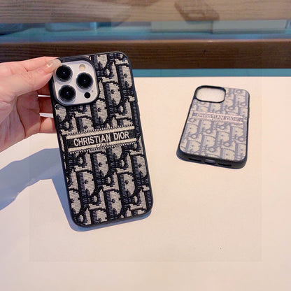 Embroidered fabric all-inclusive phone case