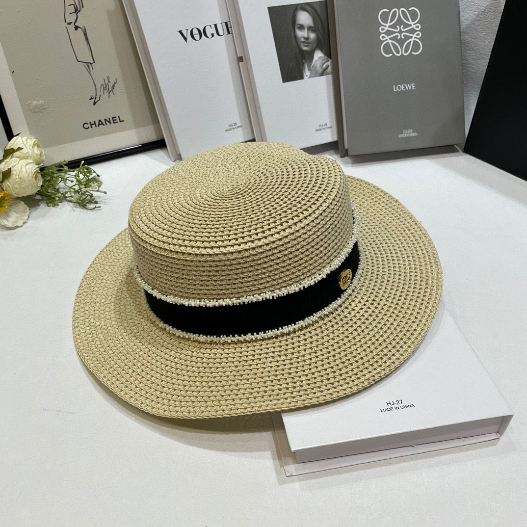 2025 New Ribbon Holiday Woven Sun Hat