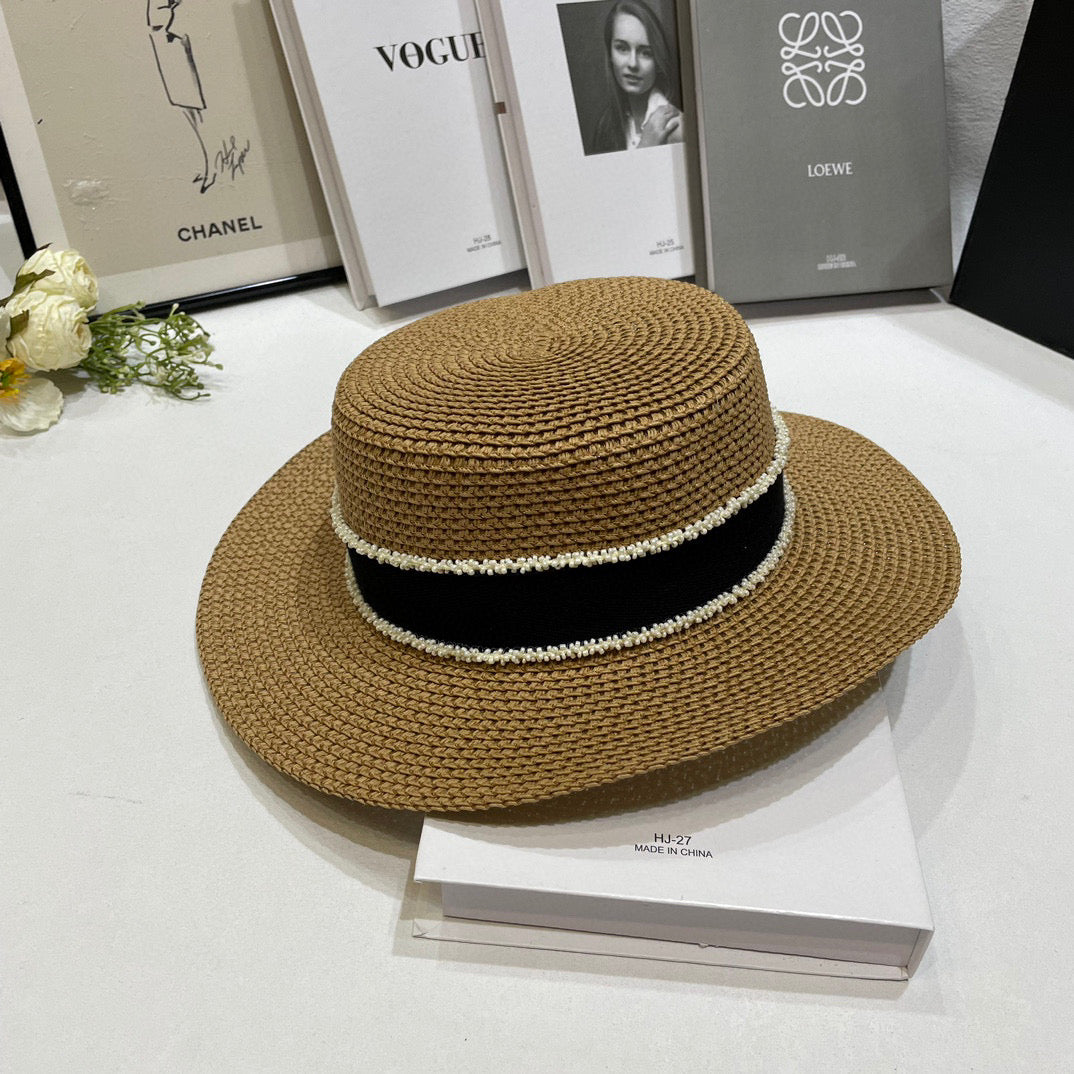 2025 New Ribbon Holiday Woven Sun Hat