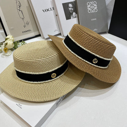 2025 New Ribbon Holiday Woven Sun Hat