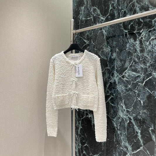 25 Early Autumn New Grain Fleece Knitted Cardigan