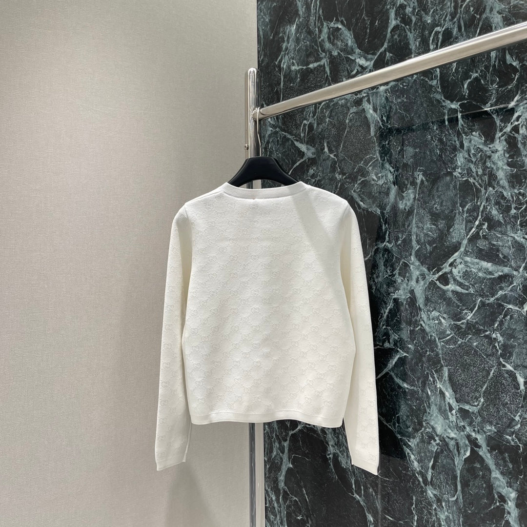 25 Early Autumn New Jacquard Dark Pattern Knitted Cardigan