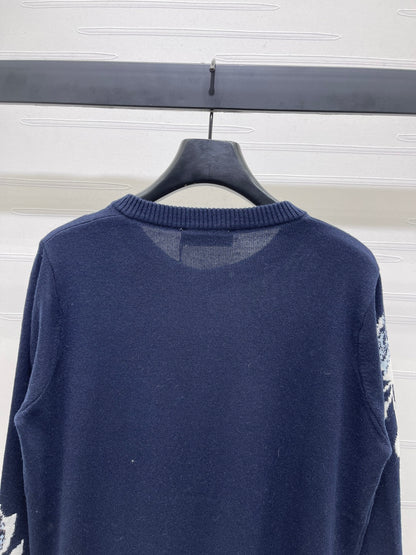 25 Early Autumn New Flower Round Neck Knitted Cardigan