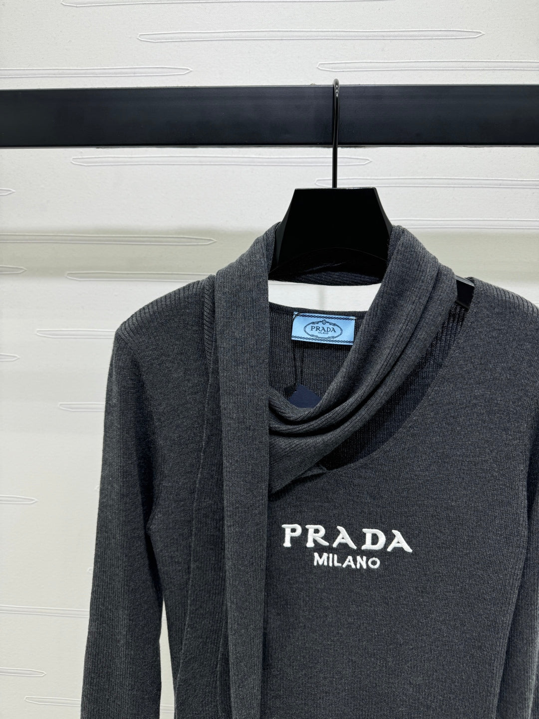 25 Early Autumn New Irregular Neck Knitted Long Sleeve Top