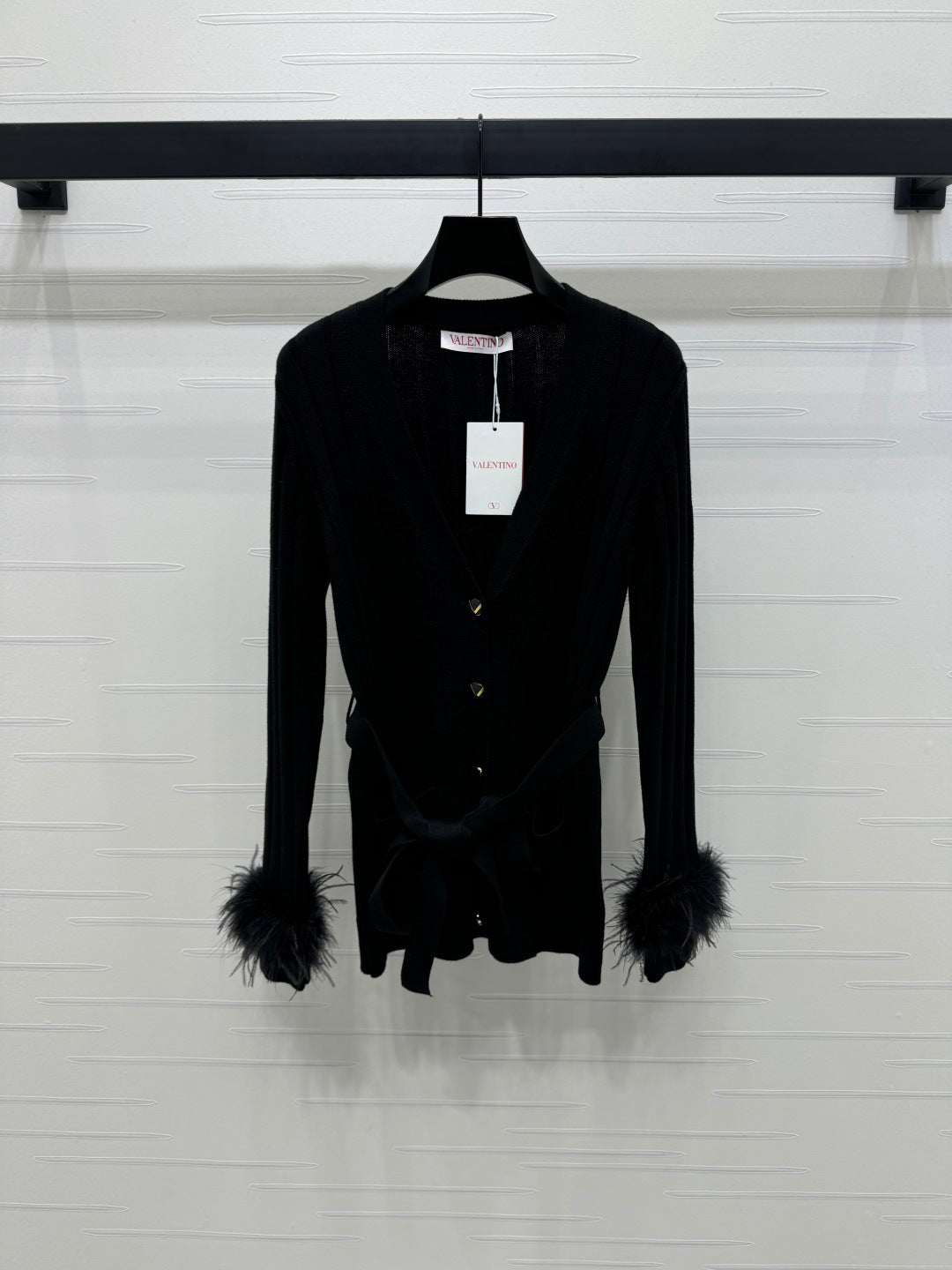 2025 Early Autumn New Ostrich Feather Slim Knit Cardigan