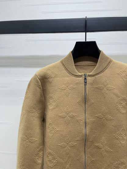 2025 Early Autumn New Jacquard Letter Knitted Jacket