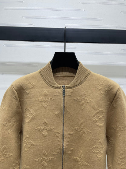 2025 Early Autumn New Jacquard Letter Knitted Jacket