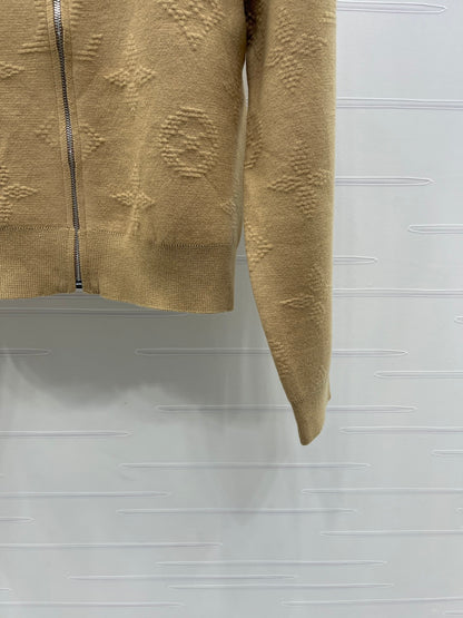 2025 Early Autumn New Jacquard Letter Knitted Jacket