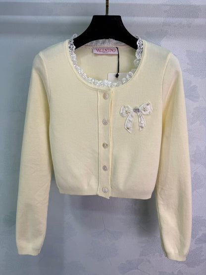 25 Early Autumn New Bow Knitted Cardigan